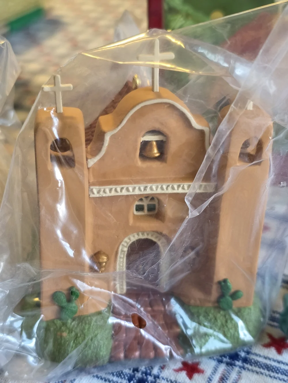 Hallmark Orange Mission Church Keepsake Ornament with Green Accents